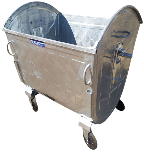 Євроконтейнер сталевий оцинкований без кришки, ЕКО БАР, 1100л